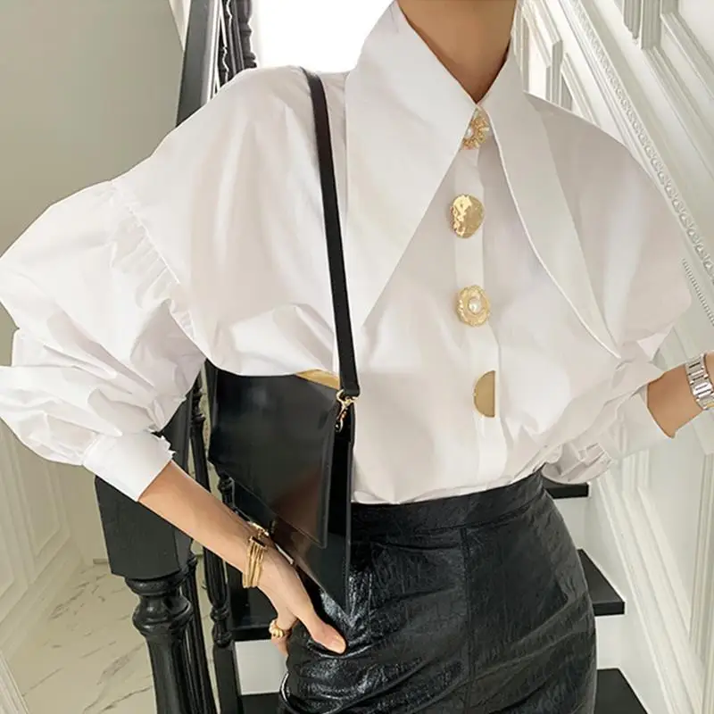 Elegant Button Up Shirt Autumn Korean Fashion 2022 Chic White Shirts for Women Long Sleeve Basic Temperament Female Clothing
Elegant Button Up Shirt Autumn Korean Fashion 2022 Chic White Shirts for Women Long Sleeve Basic Temperament Female Clothing