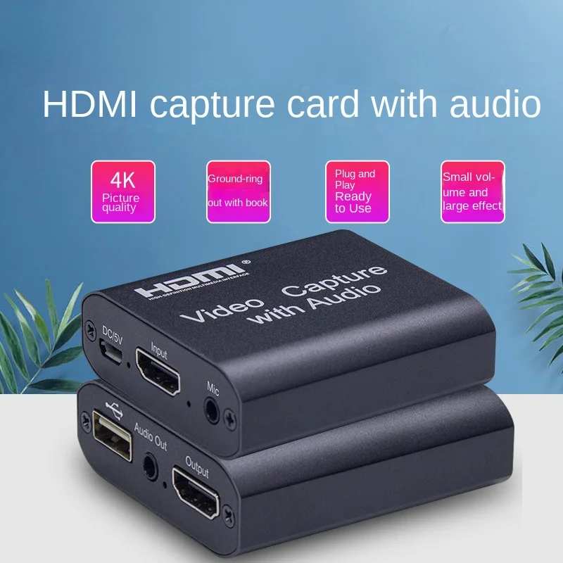 4K HDMI-compatible To USB 3.0 2.0 Video Capture Card 1080P 60fps Video Recorder Grabber for PS4 Switch OBS Live Streaming Box
4K HDMI-compatible To USB 3.0 2.0 Video Capture Card 1080P 60fps Video Recorder Grabber for PS4 Switch OBS Live Streaming Box