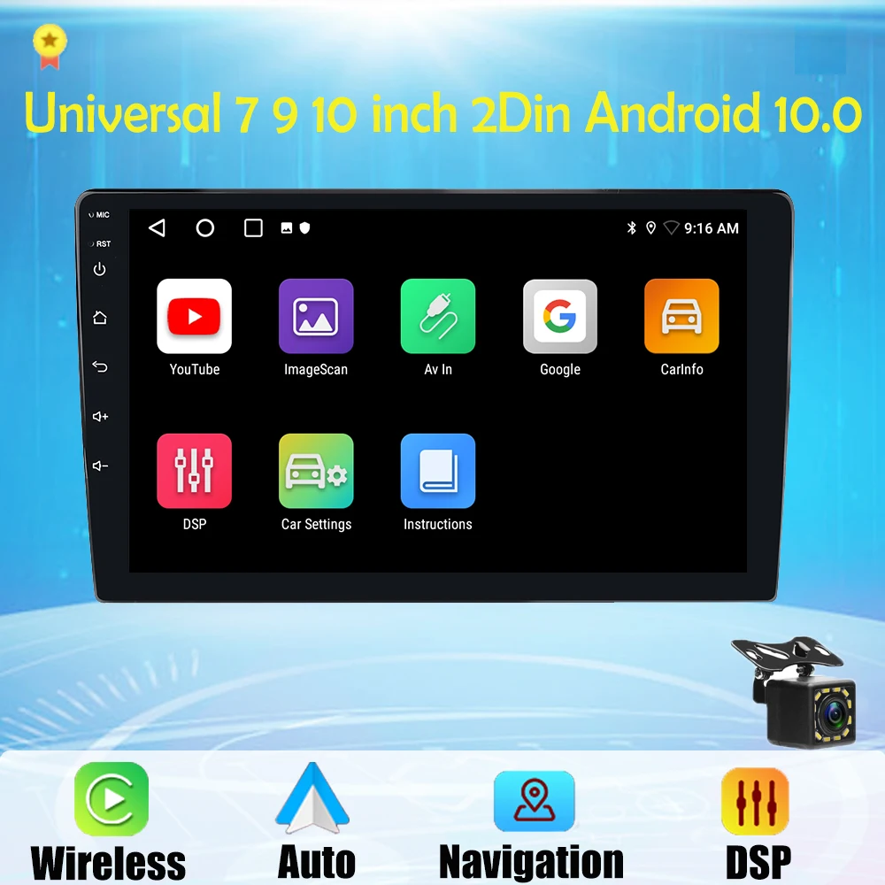 Android 10 Car Radio Multimedia Player 2Din IPS GPS Navigation Stereos DSP Universal Autoradio Bluetooth Wifi FM AHD For VW Kia
Android 10 Car Radio Multimedia Player 2Din IPS GPS Navigation Stereos DSP Universal Autoradio Bluetooth Wifi FM AHD For VW Kia