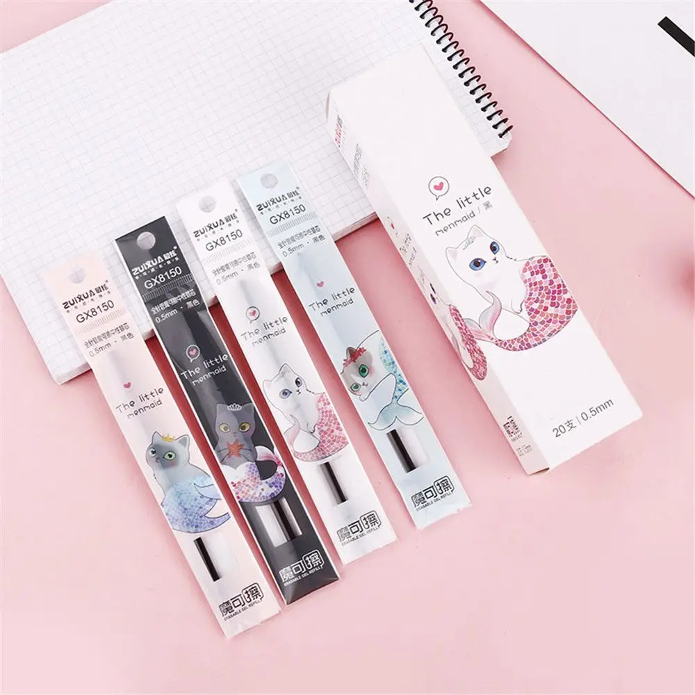 20pcs/box Cute Gel Pen Erasable Refills 0.5mm Black Ink Needle Pens Kawaii Stationery Student Writing Tools School Supplies
20pcs/box Cute Gel Pen Erasable Refills 0.5mm Black Ink Needle Pens Kawaii Stationery Student Writing Tools School Supplies