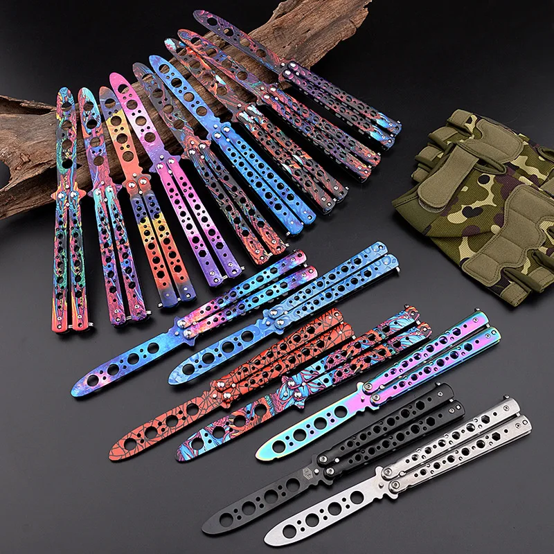 Foldable Butterfly Knife Trainer Portable Stainless Steel Pocket Practice Knife Training Tool for Outdoor Games Balisong Trainer
Foldable Butterfly Knife Trainer Portable Stainless Steel Pocket Practice Knife Training Tool for Outdoor Games Balisong Trainer