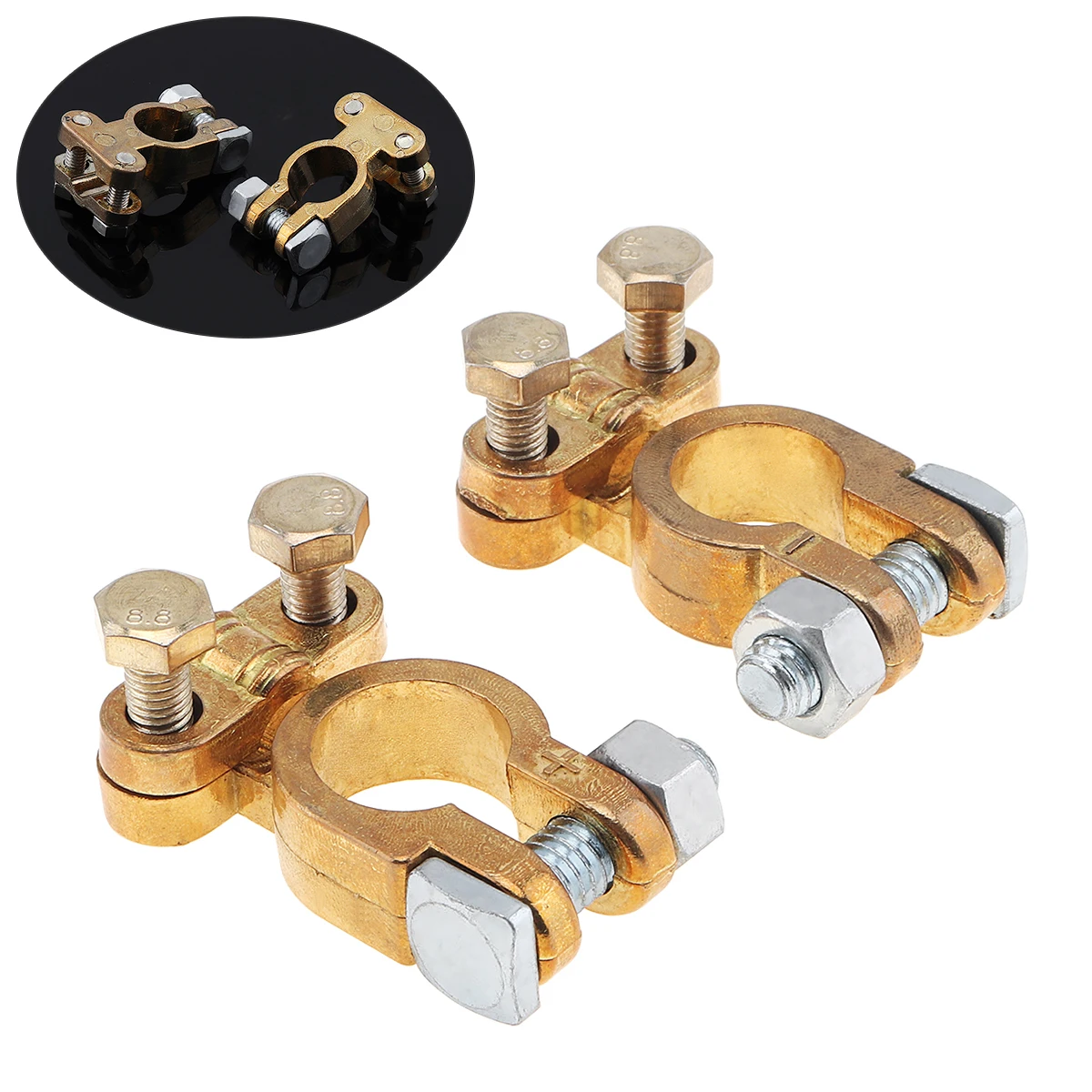 2pcs/set 12V Battery Terminal Sets Positive and Negative Connectors Clamps for Car Battery Truck Van Marine Boat
2pcs/set 12V Battery Terminal Sets Positive and Negative Connectors Clamps for Car Battery Truck Van Marine Boat