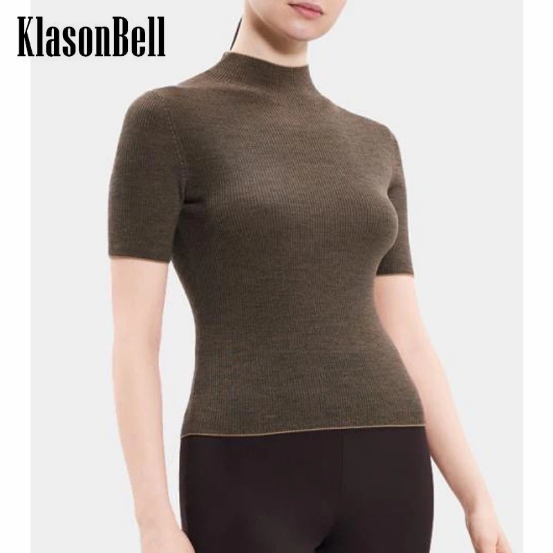 9,25 KlasonBell, воротник-стойка, короткий рукав, однотонный, эластичный, тонкий, 100% шерсть, трикотажный пуловер для женщин
9,25 KlasonBell, воротник-стойка, короткий рукав, однотонный, эластичный, тонкий, 100% шерсть, трикотажный пуловер для женщин
