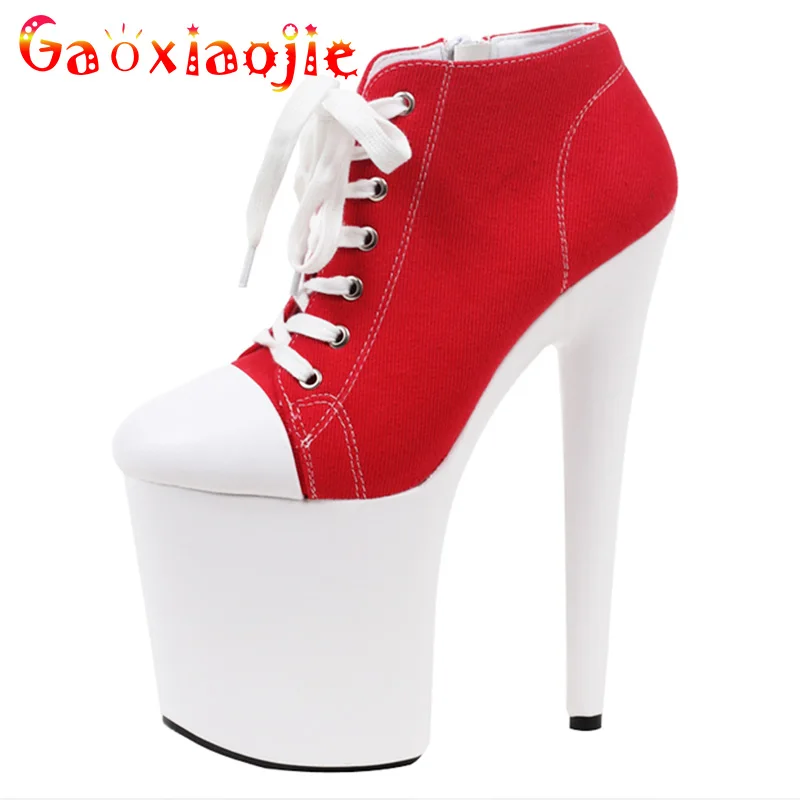 2022 Sexy Woman Denim Boots 20CM Stiletto Heel Round Toe Platform Canvas Wear-resisting Pole Dance Ankle Boots Stripper Heels
2022 Sexy Woman Denim Boots 20CM Stiletto Heel Round Toe Platform Canvas Wear-resisting Pole Dance Ankle Boots Stripper Heels