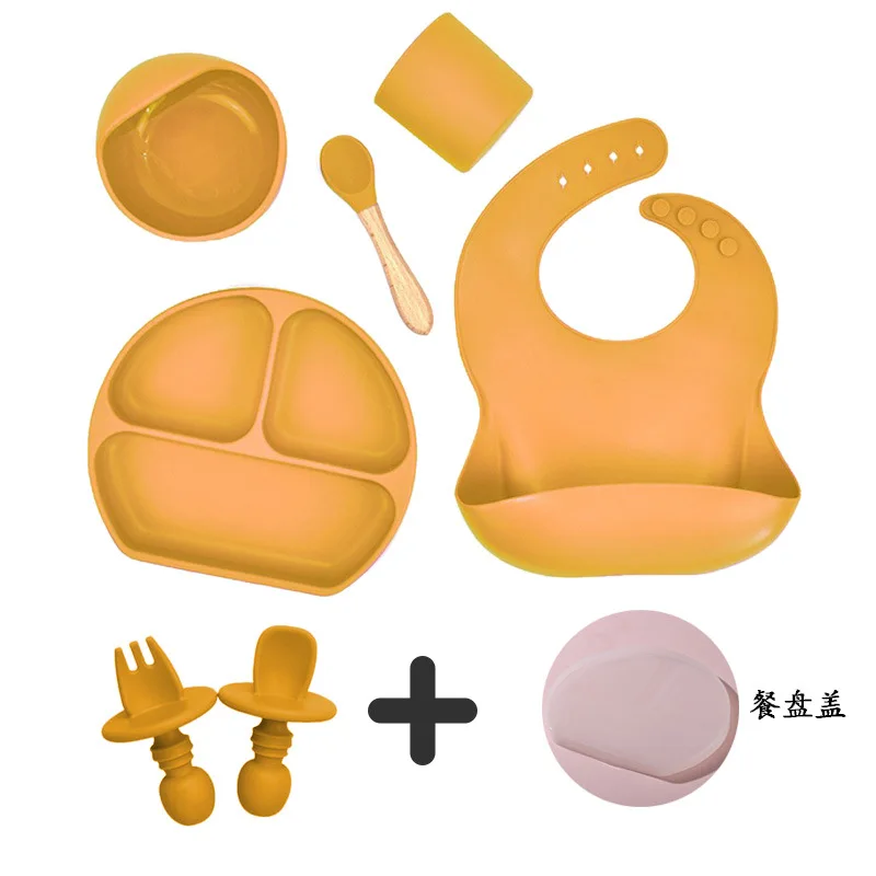 8Pcs/Set Baby Silicone Plate Spoon Set Baby Feeding Silicone Bowl Cover Baby Dishes BPA Free Portable Tableware Children
8Pcs/Set Baby Silicone Plate Spoon Set Baby Feeding Silicone Bowl Cover Baby Dishes BPA Free Portable Tableware Children