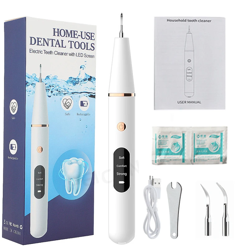 Electric Ultrasonic Dental Scaler For Teeth Tartar Stain Tooth Calculus Remover Sonic Teeth Plaque Cleaner Dental Stone Removal
Electric Ultrasonic Dental Scaler For Teeth Tartar Stain Tooth Calculus Remover Sonic Teeth Plaque Cleaner Dental Stone Removal