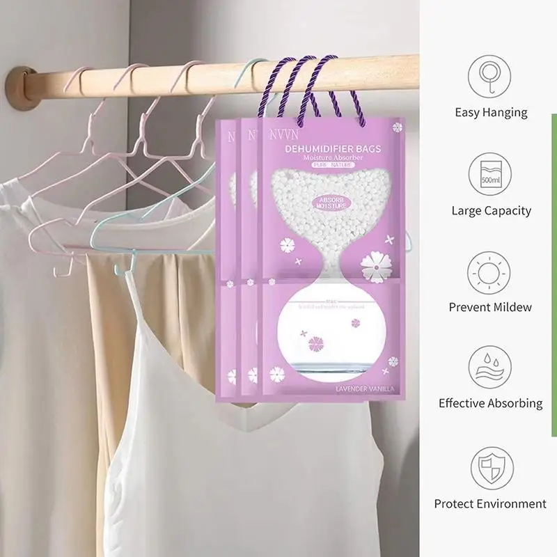 Moisture Absorber Hangings Bags Drying Agent Anti Mold Bags Wardrobe Hanging Moisture Bag Closet Cabinet Wardrobe Dehumidifier
Moisture Absorber Hangings Bags Drying Agent Anti Mold Bags Wardrobe Hanging Moisture Bag Closet Cabinet Wardrobe Dehumidifier