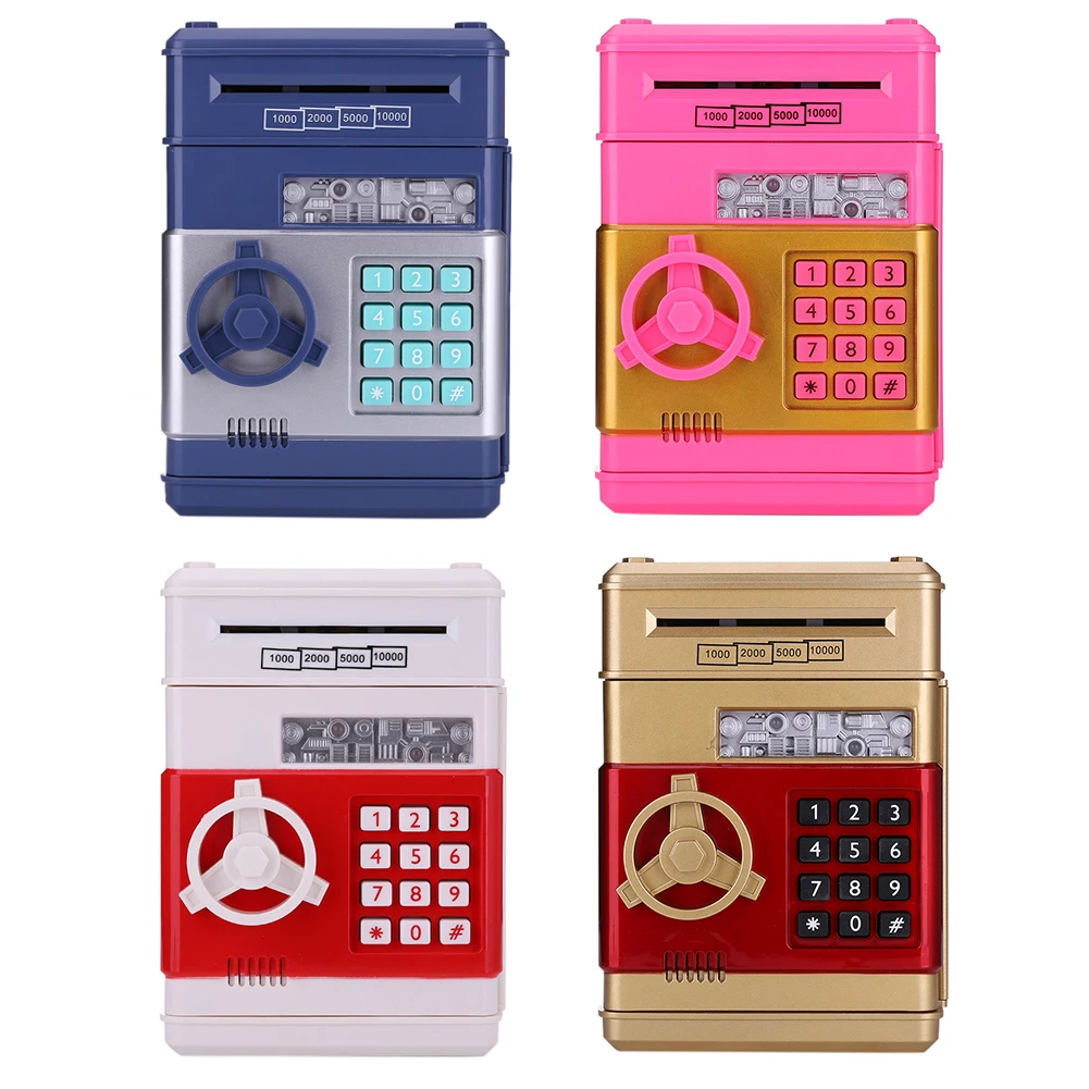 ATM Mini Password Money Box Electronic Piggy Bank Safety Chewing Cash Coins Saving Box Automatic Deposit Banknote Kids Gift
ATM Mini Password Money Box Electronic Piggy Bank Safety Chewing Cash Coins Saving Box Automatic Deposit Banknote Kids Gift