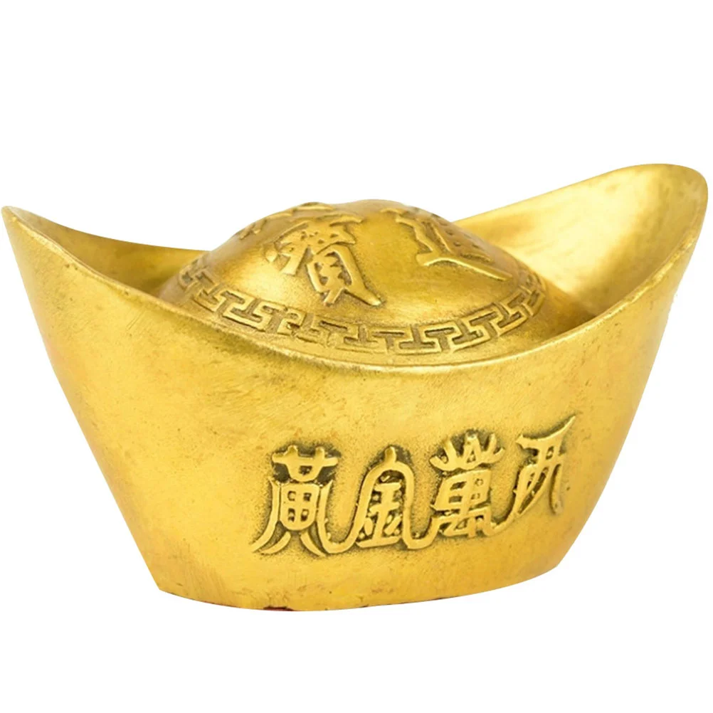Ingot Chinese Bao Yuan Luck Statue Wealth Ornaments Good Golden Yuanbao Figurine Copper Money Jade Prosperity Charm Attract
Ingot Chinese Bao Yuan Luck Statue Wealth Ornaments Good Golden Yuanbao Figurine Copper Money Jade Prosperity Charm Attract
