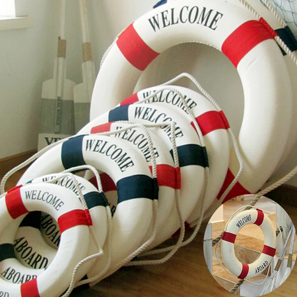 Welcome Aboard Nautical Life Lifebuoy Ring Boat Wall Hanging Mediterranean Style Home Decoration
Welcome Aboard Nautical Life Lifebuoy Ring Boat Wall Hanging Mediterranean Style Home Decoration