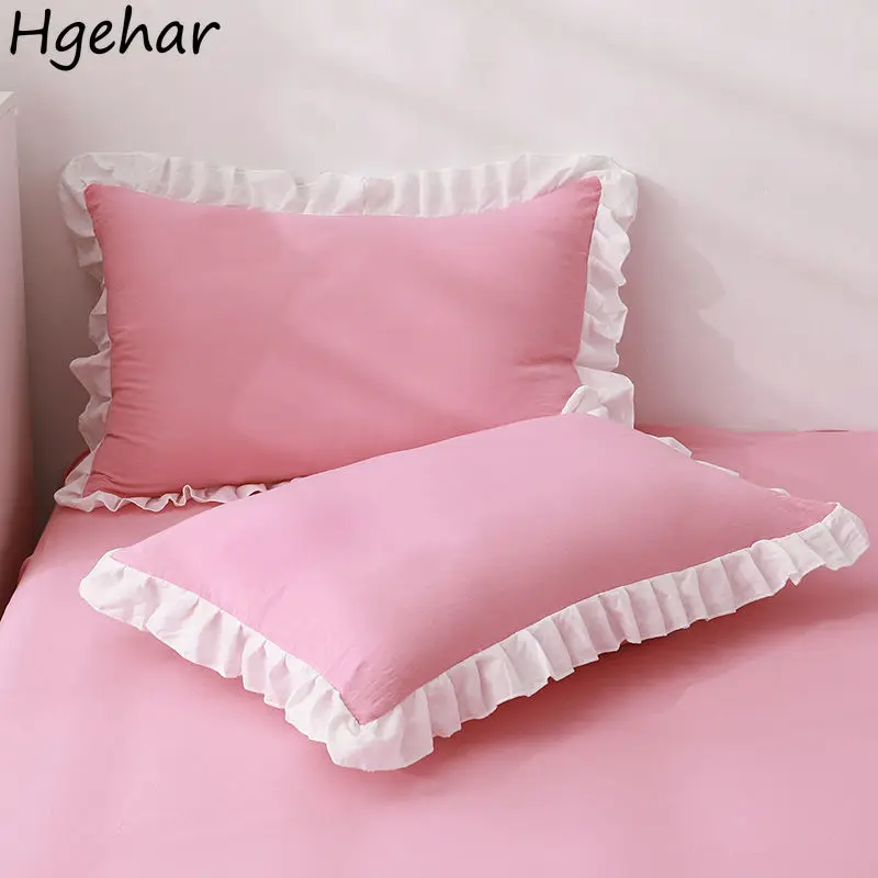 Pillowcases Bedroom Student Dormitory 48*74 Pillow Cover Lace Candy Colors Sweet Princess Pillows Case Washable Household 1 Pair 
Pillowcases Bedroom Student Dormitory 48*74 Pillow Cover Lace Candy Colors Sweet Princess Pillows Case Washable Household 1 Pair
