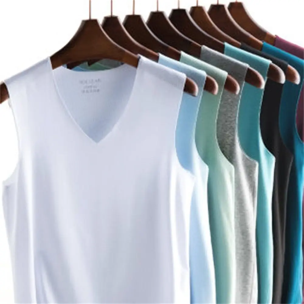 V Neck Casual Summer Stretch Tight Solid Men's Tank Tops Ice Silk Seamless Undershirt
V Neck Casual Summer Stretch Tight Solid Men's Tank Tops Ice Silk Seamless Undershirt
