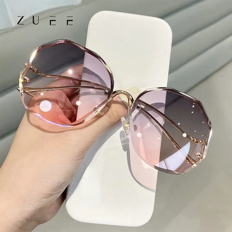 ZUEE Fashion Tea Gradient Sunglasses Women Ocean Water Cut Trimmed Lens Metal Curved Temples Sun GlassesPhotochromic UV400
ZUEE Fashion Tea Gradient Sunglasses Women Ocean Water Cut Trimmed Lens Metal Curved Temples Sun GlassesPhotochromic UV400