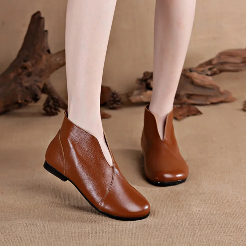 Genuine Leather Woman Ankle Boots Summer Autumn Female Casual Booties Soft Leahter Retro Women Short Boots Fasion Ladies Shoes
Genuine Leather Woman Ankle Boots Summer Autumn Female Casual Booties Soft Leahter Retro Women Short Boots Fasion Ladies Shoes