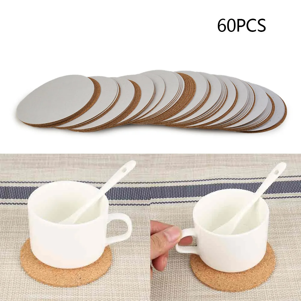 60pcs 10cm Self-Adhesive Non-Slip Cork Coasters Sheets For Coasters DIY Desktop Kitchen Table Pad Home Decoration Accessories
60pcs 10cm Self-Adhesive Non-Slip Cork Coasters Sheets For Coasters DIY Desktop Kitchen Table Pad Home Decoration Accessories