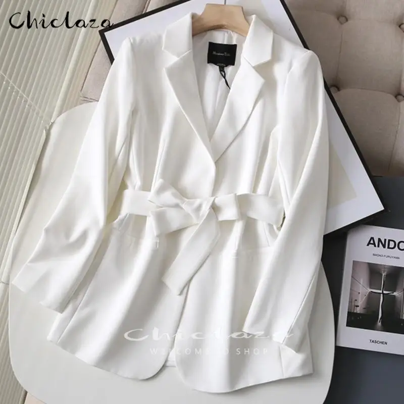 Женский блейзер CHICLAZA, весна-осень 2022, элегантный офисный приталенный костюм с поясом и длинным рукавом, женские блейзеры
Женский блейзер CHICLAZA, весна-осень 2022, элегантный офисный приталенный костюм с поясом и длинным рукавом, женские блейзеры