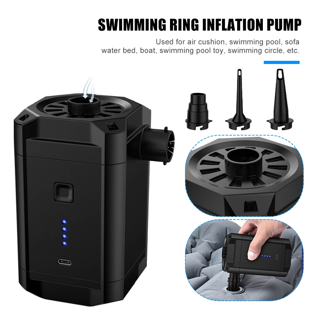 Portable Air Pump Cordless Electric Inflatable Pump Rechargeable Air Compressor Pump for Air Mattress Air Bed Camping Outdoor
Portable Air Pump Cordless Electric Inflatable Pump Rechargeable Air Compressor Pump for Air Mattress Air Bed Camping Outdoor