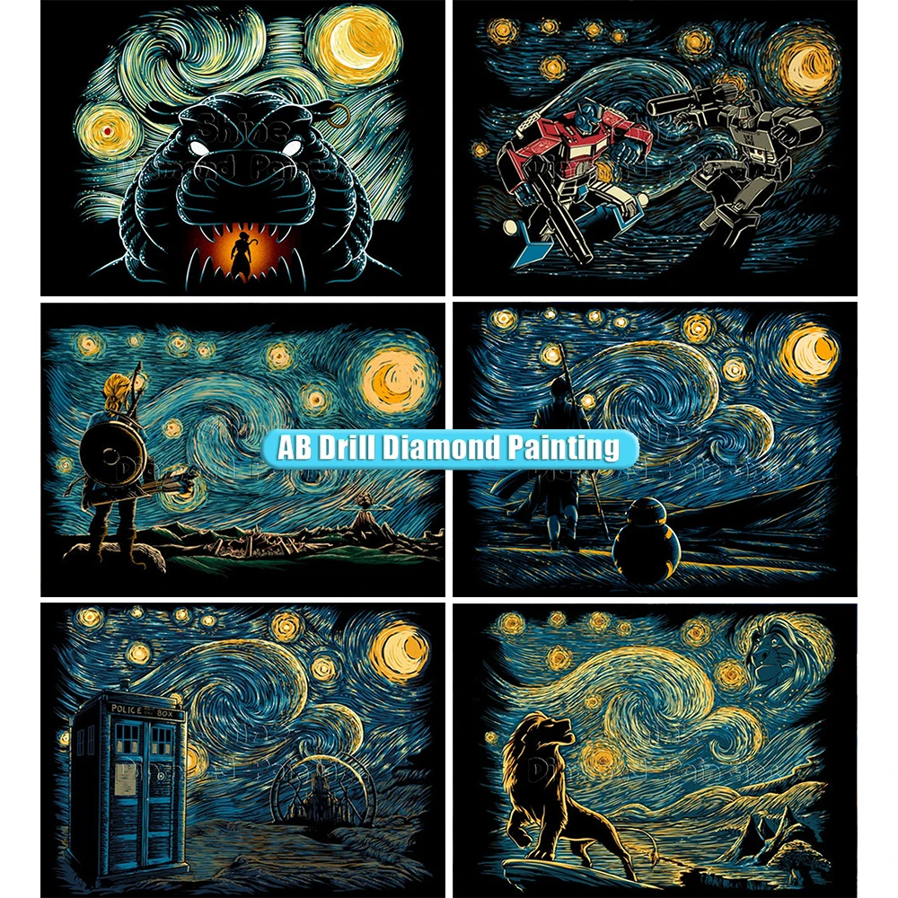 AB Diamond Painting Disney Starry Night Series Cartoon Game Full Drill Embroidery Art 5D DIY Mosaic Mural Hobby Home Decor Kits
AB Diamond Painting Disney Starry Night Series Cartoon Game Full Drill Embroidery Art 5D DIY Mosaic Mural Hobby Home Decor Kits
