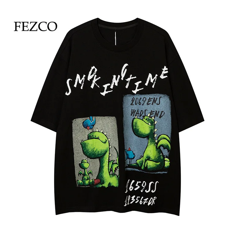 FEZCO Summer T-shirt Couple dinosaur Cartoon Anime Printed Streetwear Harajuku Fashion Tops Clothing Women T Shirts Oversized 
FEZCO Summer T-shirt Couple dinosaur Cartoon Anime Printed Streetwear Harajuku Fashion Tops Clothing Women T Shirts Oversized