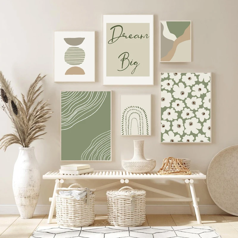 Nordic Log Wind Green Abstract Small Floral Morandi Small Flower Meadow Wall Art Canvas Painting Posters Living Room Home Decor
Nordic Log Wind Green Abstract Small Floral Morandi Small Flower Meadow Wall Art Canvas Painting Posters Living Room Home Decor