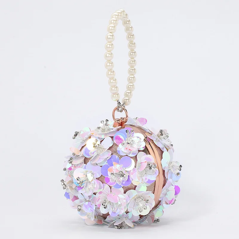2022 New Flowers Mini Pearl Clutch Bags Sequins Wedding Banquet Wallets Round Shaped Women Evening Bags Drop Shipping
2022 New Flowers Mini Pearl Clutch Bags Sequins Wedding Banquet Wallets Round Shaped Women Evening Bags Drop Shipping