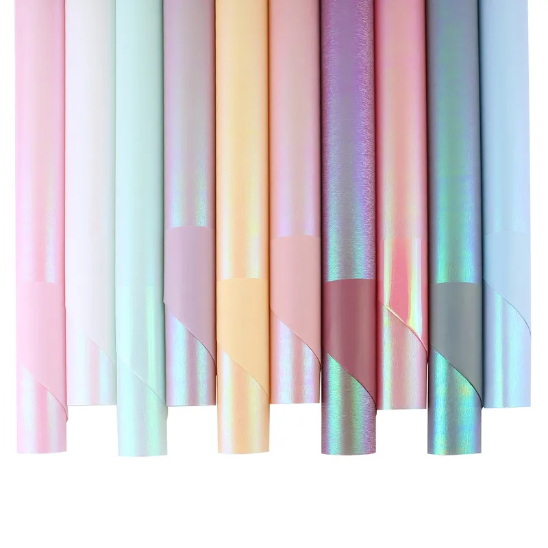 20PCS Laser Gradient Color Florist Supplies Two-color 2 side Flower Wrapping Silk Paper Waterproof Packaging Glitter Paper
20PCS Laser Gradient Color Florist Supplies Two-color 2 side Flower Wrapping Silk Paper Waterproof Packaging Glitter Paper