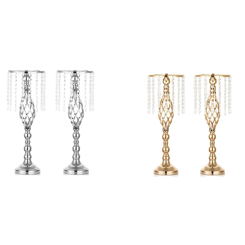 2 Pcs Crystal Flower Stand Wedding Centerpieces for Tables, Tabletop Metal Flower Vase for Wedding Party Dinner Event
2 Pcs Crystal Flower Stand Wedding Centerpieces for Tables, Tabletop Metal Flower Vase for Wedding Party Dinner Event