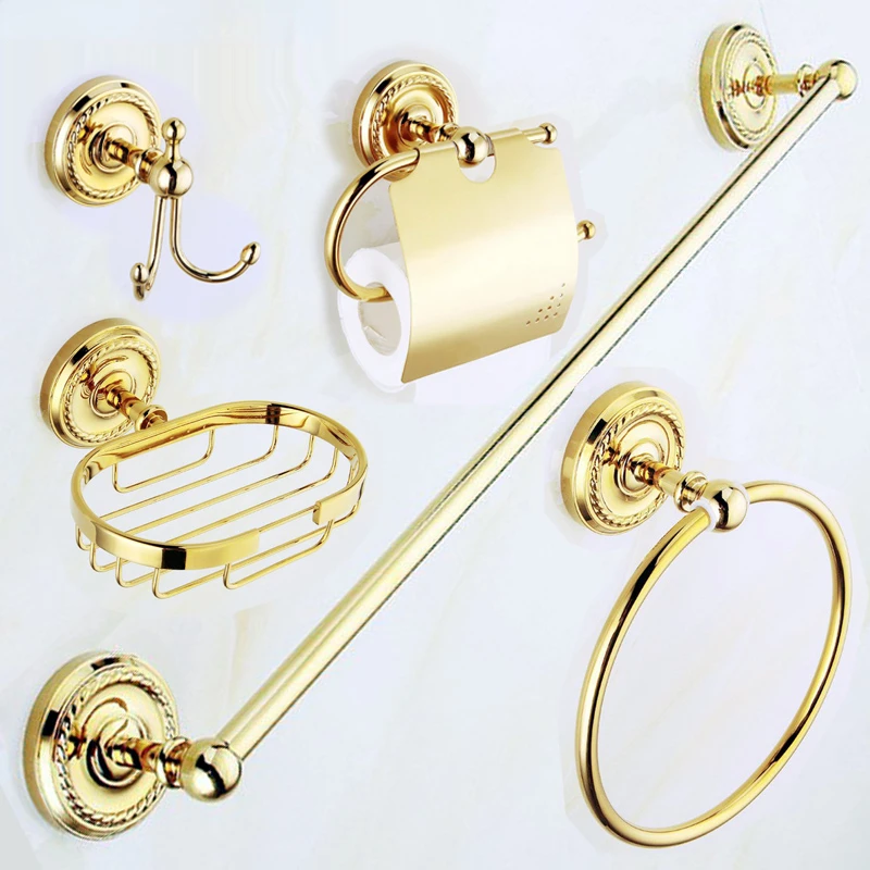 Free Shipping,solid Brass GOLD Bathroom Accessories Set,Robe Hook,Paper Holder,Towel Bar,Soap Basket,bathroom Sets,YT-12200G-5
Free Shipping,solid Brass GOLD Bathroom Accessories Set,Robe Hook,Paper Holder,Towel Bar,Soap Basket,bathroom Sets,YT-12200G-5
