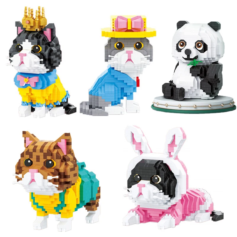 Mini Building Blocks 3D Animal Panda Building Blocks Set Pet Kitten Model Ornaments Children's Educational Toys Birthday Gifts
Mini Building Blocks 3D Animal Panda Building Blocks Set Pet Kitten Model Ornaments Children's Educational Toys Birthday Gifts