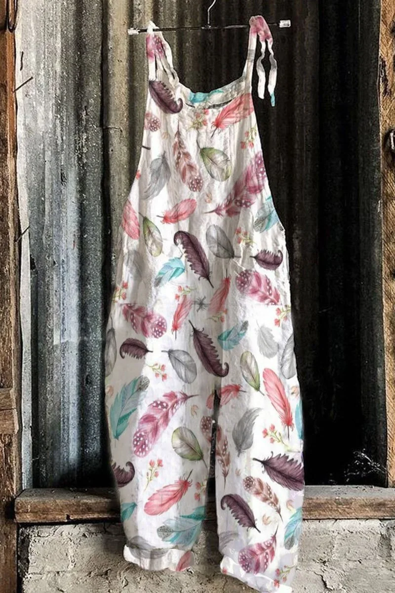 2022 Casual Bamboo Linen Baggy Pants Sling Jumpsuit Loose One-piece Summer Retro Jumpsuits Fashion Wide-leg Print Woman Overalls
2022 Casual Bamboo Linen Baggy Pants Sling Jumpsuit Loose One-piece Summer Retro Jumpsuits Fashion Wide-leg Print Woman Overalls