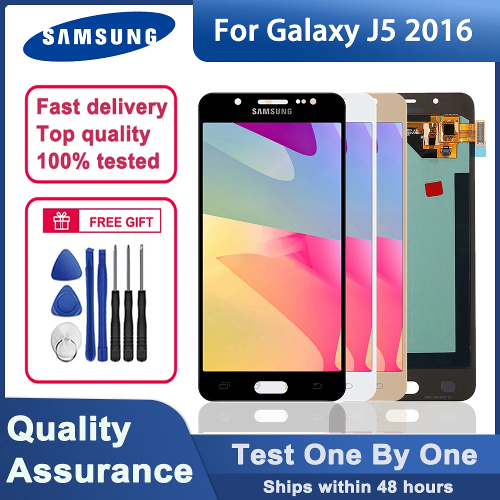 5,2 "Оригинальный ЖК-дисплей для Samsung Galaxy J5 2016 J510 J510F, ЖК-дисплей с сенсорным экраном и дигитайзером в сборе для Galaxy J5 2016, дисплей
5,2 "Оригинальный ЖК-дисплей для Samsung Galaxy J5 2016 J510 J510F, ЖК-дисплей с сенсорным экраном и дигитайзером в сборе для Galaxy J5 2016, дисплей