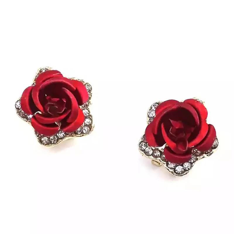 New Crystal Ear Nail Korean Cute Fragrance Five Star Stud Earring Inlaid Rose Rhinestone Flower Earrings women ear Piercing
New Crystal Ear Nail Korean Cute Fragrance Five Star Stud Earring Inlaid Rose Rhinestone Flower Earrings women ear Piercing