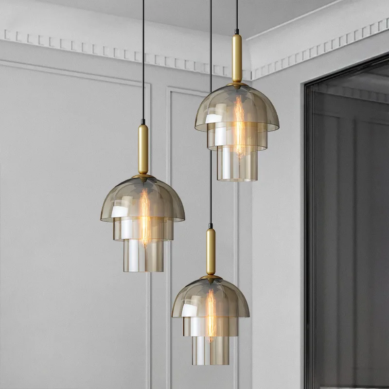 Modern Amber Glass Pendant Lights Industrial Vintage Suspension Lighting Lamps for Dining Room Bedroom Art Decor Copper Hanglamp
Modern Amber Glass Pendant Lights Industrial Vintage Suspension Lighting Lamps for Dining Room Bedroom Art Decor Copper Hanglamp