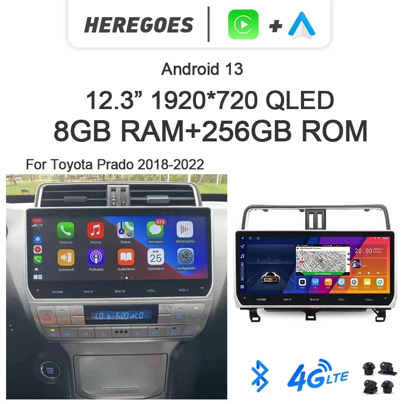 Автомобильный DVD-плеер Carplay, 7862 дюйма, Android 13, GPS-навигация, радио, 8 ГБ + 12,3 ГБ, для Toyota Land Cruiser Prado 256 150-2018
Автомобильный DVD-плеер Carplay, 7862 дюйма, Android 13, GPS-навигация, радио, 8 ГБ + 12,3 ГБ, для Toyota Land Cruiser Prado 256 150-2018