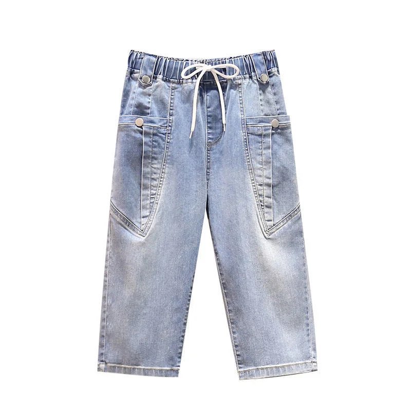 High Elastic Waist Boyfriend Loose Harem Baggy Jeans Women Blue Casual Pockets Calf Length Capris Denim Pants Summer Breeches
High Elastic Waist Boyfriend Loose Harem Baggy Jeans Women Blue Casual Pockets Calf Length Capris Denim Pants Summer Breeches
