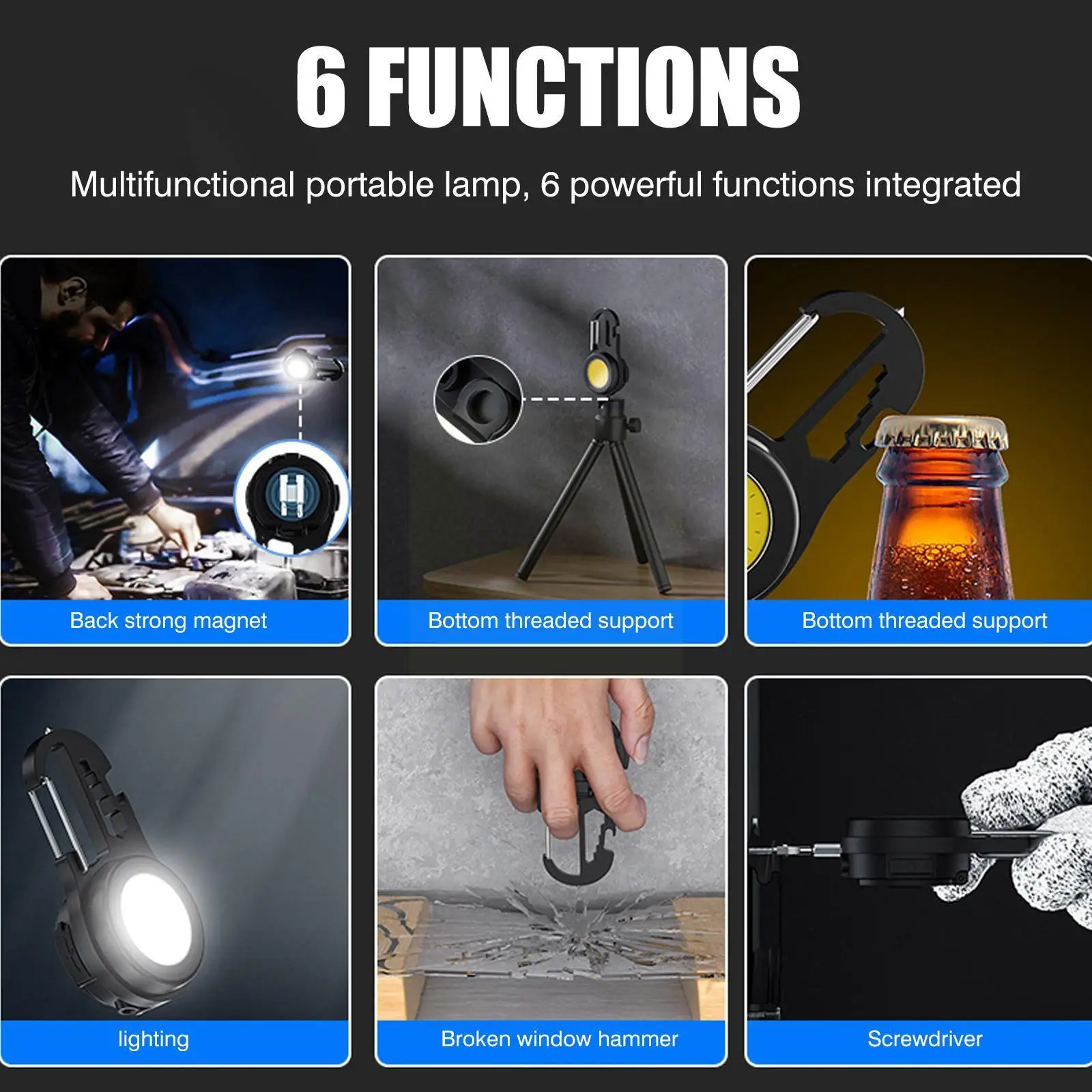 Mini LED Flashlight Work Light Portable COB Pocket USB Corkscrew Keychains Lamp Camping Flashlight With Rechargeable Outdoo K6B0
Mini LED Flashlight Work Light Portable COB Pocket USB Corkscrew Keychains Lamp Camping Flashlight With Rechargeable Outdoo K6B0