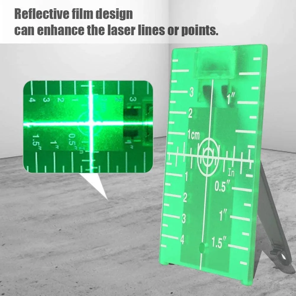 1PCS Inch/cm Laser Target Card Plate For Green/Red Laser Level 11.5cmx7.4cm Suitable For Line Lasers
1PCS Inch/cm Laser Target Card Plate For Green/Red Laser Level 11.5cmx7.4cm Suitable For Line Lasers