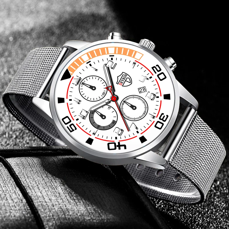 Fashion Mens Watches Luxury Stainless Steel Mesh Belt Quartz Wrist Watch Luminous Clock Men Business Leather Watch reloj hombre
Fashion Mens Watches Luxury Stainless Steel Mesh Belt Quartz Wrist Watch Luminous Clock Men Business Leather Watch reloj hombre