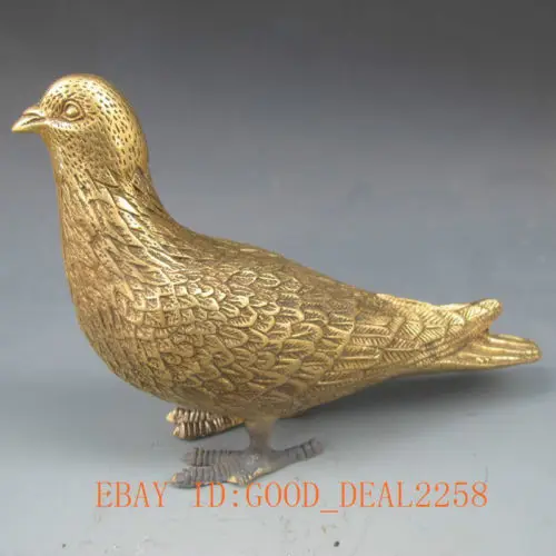 Arts Crafts Copper Exquisite Cute China Brass Peace Pigeon Statue Birds and pigeons Animal sculpture ornaments
Arts Crafts Copper Exquisite Cute China Brass Peace Pigeon Statue Birds and pigeons Animal sculpture ornaments