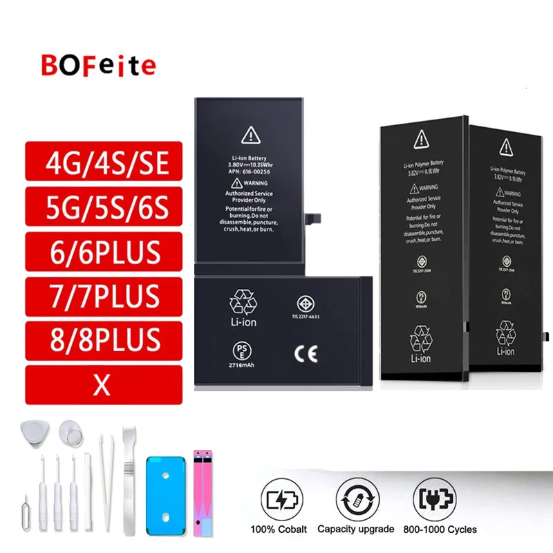 Orginal Battery For iPhone 4G 4S 5 5S 6 6S 6Splus 6Plus 7 7plus 8 8plus X SE SE2020 phone Replacement Batteries
Orginal Battery For iPhone 4G 4S 5 5S 6 6S 6Splus 6Plus 7 7plus 8 8plus X SE SE2020 phone Replacement Batteries