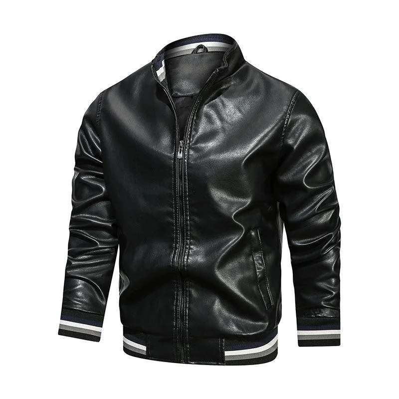 2022 Autumn Motorcycle Leather Jacket Men Collar Solid Color Mens Leather Jacket Casual Zipper Leather Bomber Jacket Stand-Up
2022 Autumn Motorcycle Leather Jacket Men Collar Solid Color Mens Leather Jacket Casual Zipper Leather Bomber Jacket Stand-Up