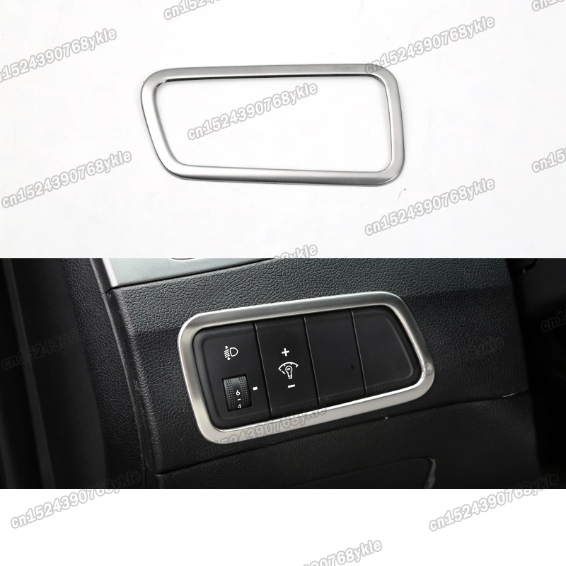 

car headlight switch adjust frame button trims chrome for hyundai elantra avante 2010 2011 2012 2013 2014 2015 5 i35 accessories