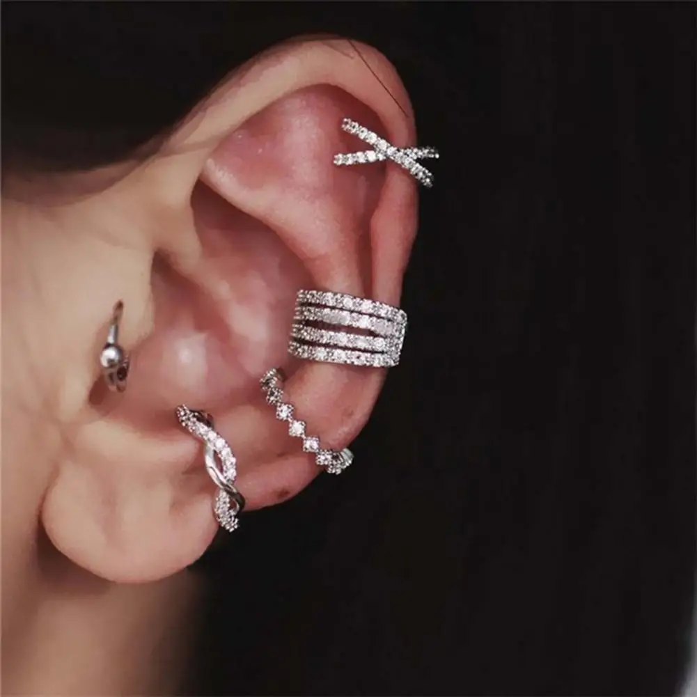 1Pc Stylish Women Earring Lady Earring Cross-Shaped Sparkling Korean Style Ear Cuff Bright Luster
1Pc Stylish Women Earring Lady Earring Cross-Shaped Sparkling Korean Style Ear Cuff Bright Luster
