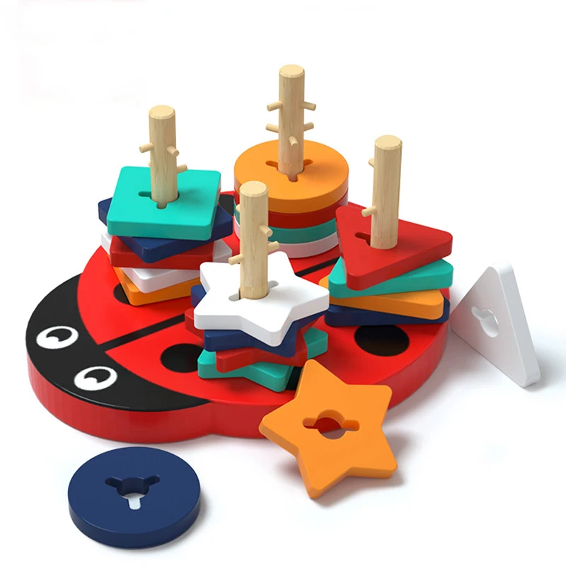 New Kids Montessori Geometric Column Sleeve Building Blocks Wooden Toys Baby Early Education Color Cognitive Blocks Toy
New Kids Montessori Geometric Column Sleeve Building Blocks Wooden Toys Baby Early Education Color Cognitive Blocks Toy