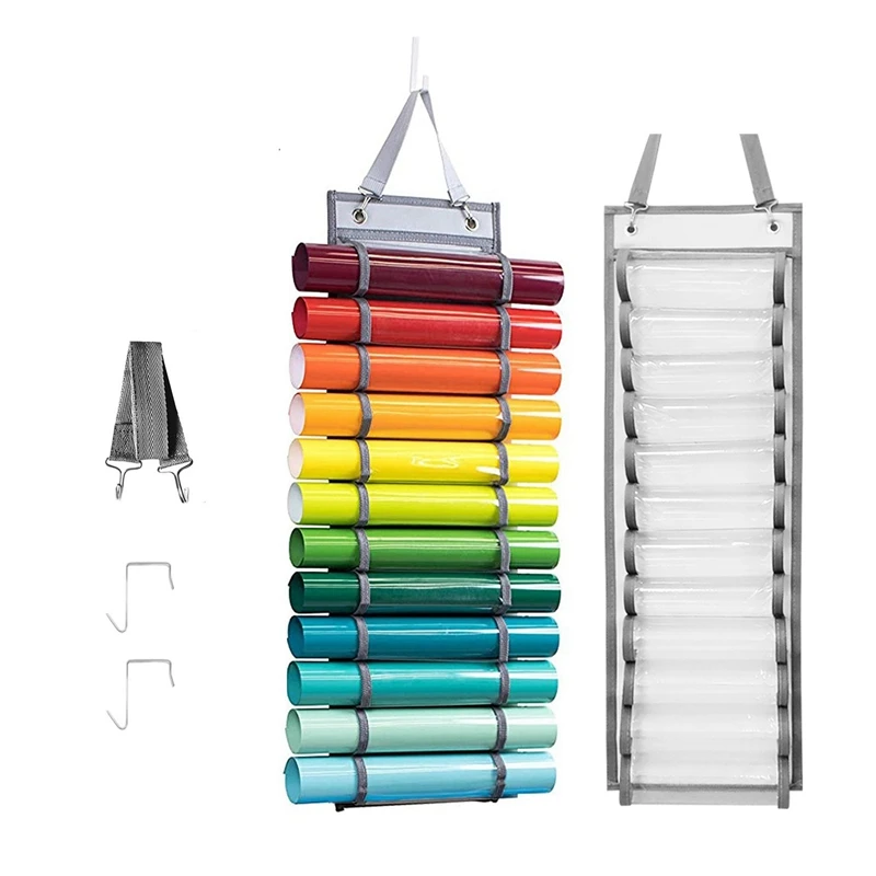 12 Roll Compartments Vinyl Storage Organizer,Wall Mount Vinyl Roll Holder With Door Hooks And Strap Craft Room Organizer
12 Roll Compartments Vinyl Storage Organizer,Wall Mount Vinyl Roll Holder With Door Hooks And Strap Craft Room Organizer
