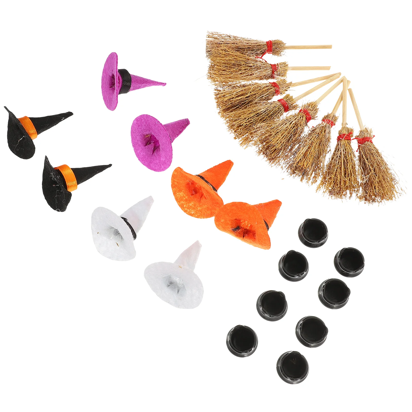 Tiny Hat Covers Witch Cauldron Crafts Miniature Broom Hats Dolls Fabric Halloween Decor
Tiny Hat Covers Witch Cauldron Crafts Miniature Broom Hats Dolls Fabric Halloween Decor