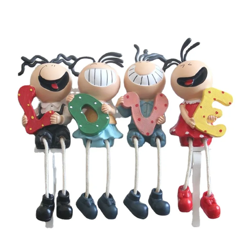 19CM 4pcs/set hanging foot doll resin ornament LOVE holiday gift cartoon character home decoration
19CM 4pcs/set hanging foot doll resin ornament LOVE holiday gift cartoon character home decoration