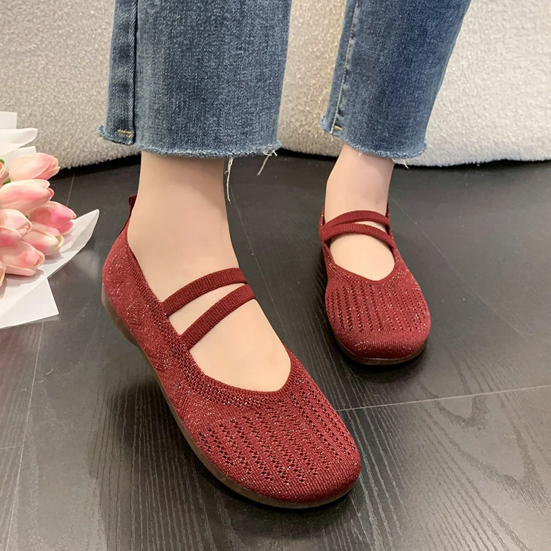 2023Autumn New Shoes for Women High Quality Knitted Women's Flats Breathable Ballet Flats Ladies Soft Bottom Light Women's Flats
2023Autumn New Shoes for Women High Quality Knitted Women's Flats Breathable Ballet Flats Ladies Soft Bottom Light Women's Flats