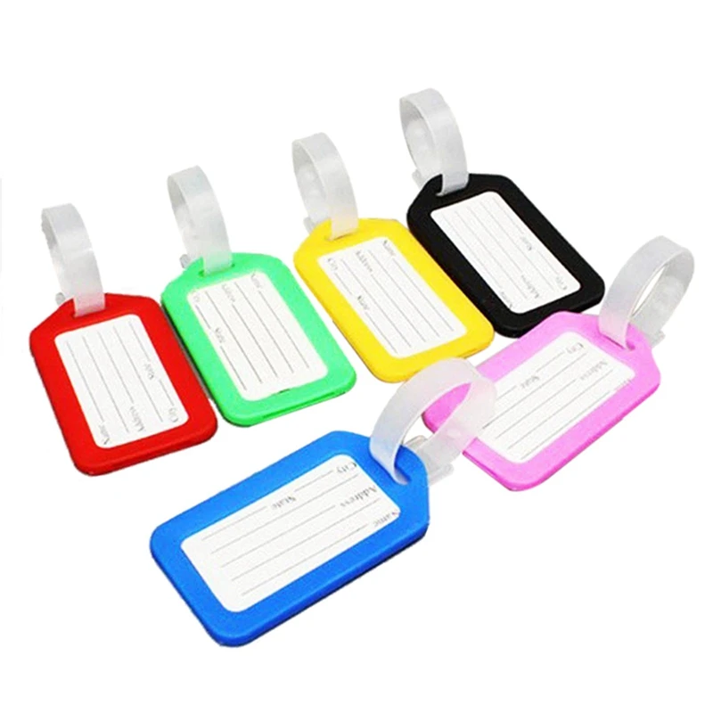 NEW-100 Travel Luggage Bag Tag Plastic Suitcase Baggage Office Name Address ID Label
NEW-100 Travel Luggage Bag Tag Plastic Suitcase Baggage Office Name Address ID Label