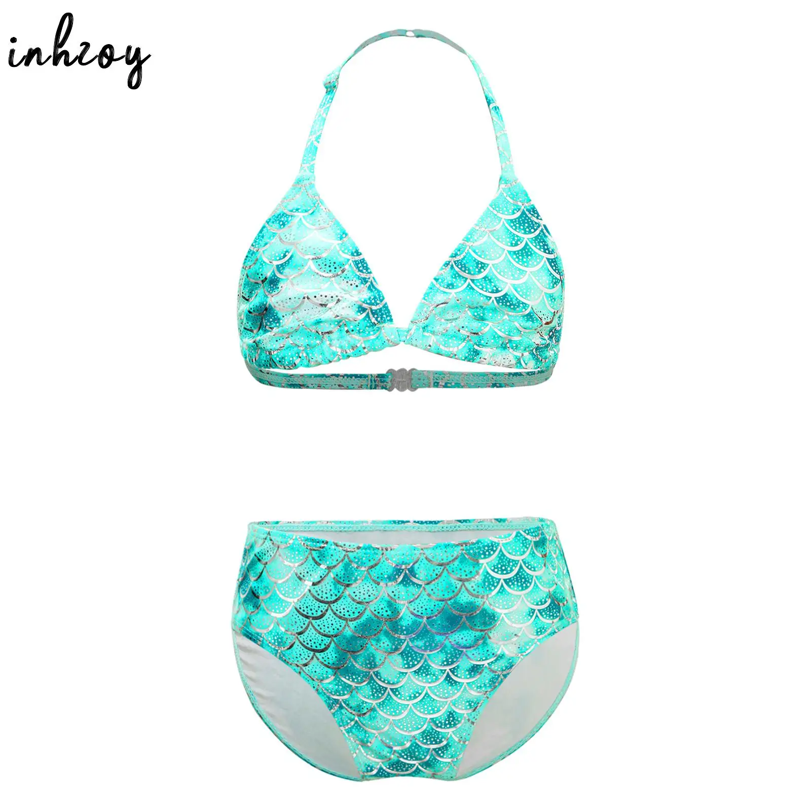 Kids Girls Mermaid Swimsuit Swimming 2 Piece Bikini Bathing Suit Fish Scales Print Halter Crop Top and Briefs Beach Swimwear
Kids Girls Mermaid Swimsuit Swimming 2 Piece Bikini Bathing Suit Fish Scales Print Halter Crop Top and Briefs Beach Swimwear
